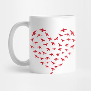 Heart with birds Mug